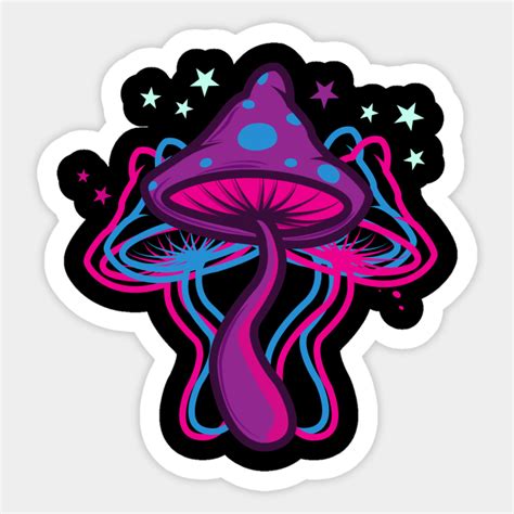 Psychedelic Mushrooms Psychedelic Mushrooms Sticker Teepublic