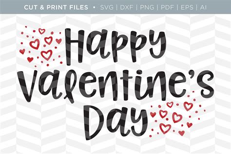 Valentines Svg Cutprint Files Illustrations Creative Market