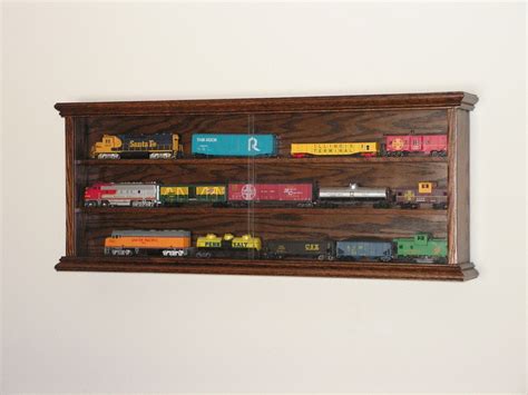 Ho Train Display Case 3 Shelf Showcase Model Railroad Box Etsy