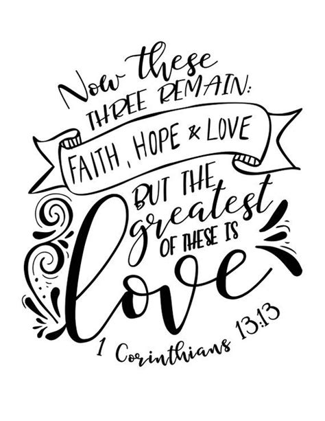 Calligraphy Lettering Practice Bible Verse Faith Hope And Love