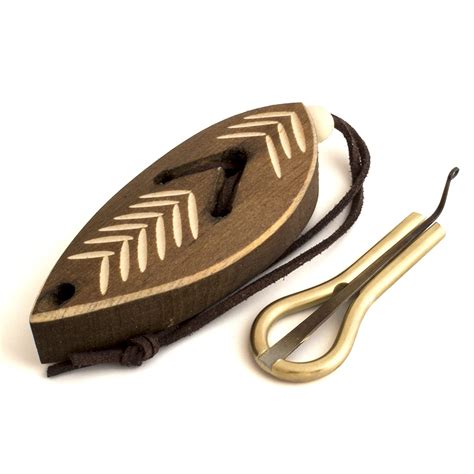 Jews Harp Small Vargan By Vladimir Potkin Withdark Leaf Wooden Case