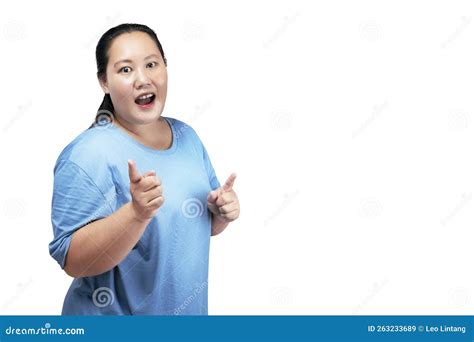 asian fat overweight woman with an excited expression stock image image of face cheerful