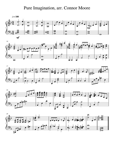 Pure Imagination Jazz Piano Solo Sheet Music For Piano Download Free