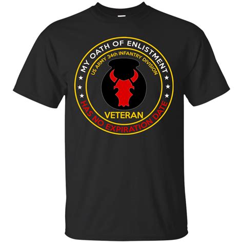 Us Army 34th Infantry Division Veteran Shirts Teesmiley