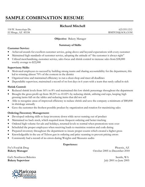 Below is a combination resume example professional history from crawford where the applicant's experience is lumped into different skill sets or job titles, while the dates shown reflect. Combination Resume Sample | Templates at ...