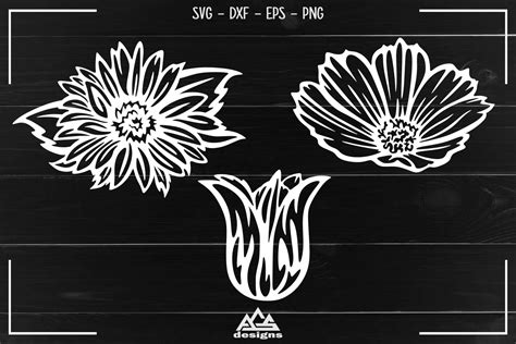Flowers Pack Cuttable Svg Design By Agsdesign Thehungryjpeg