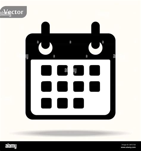 Calendar Icon In Trendy Flat Style Isolated On Grey Background