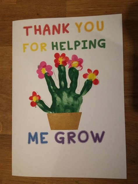Check spelling or type a new query. Preschool Nursery Thank You Card Art Finger Painting ...