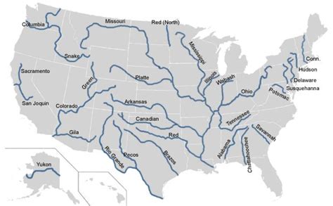 Map Of Us Rivers Metro Map