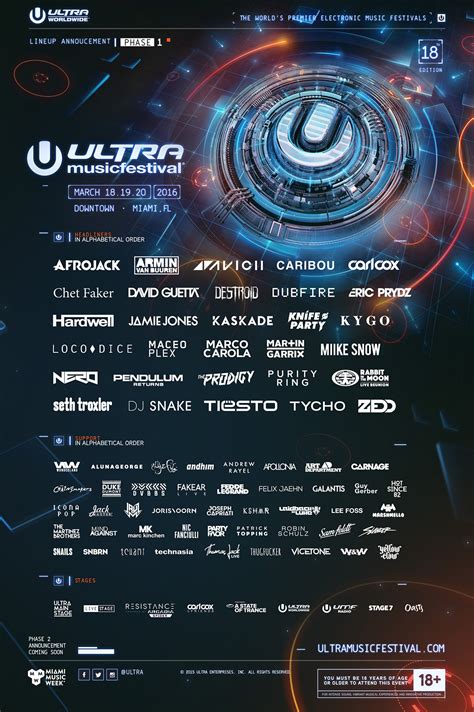 Buy ultra music festival tickets from ticket liquidator now! Ultra Music Festival Announces Phase One Lineup For Eighteenth Annual Edition - Ultra Music Festival