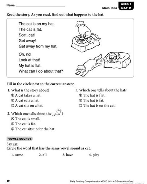 Reading comprehension for grade 1 is designed to aid in the review and practice of reading comprehension skills. Daily Reading Comprehension Grade 1