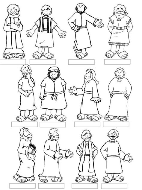 Jesus 12 Disciples Coloring Page Sunday School Coloring Pages
