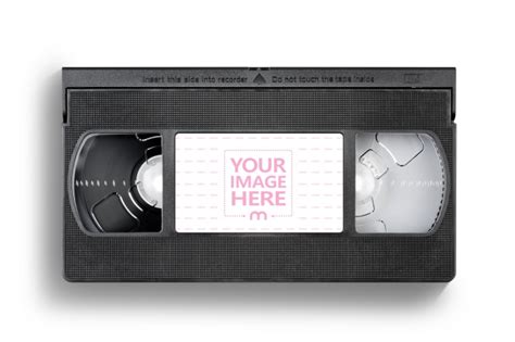 Download VHS Cassette Labels Mockup - Mediamodifier