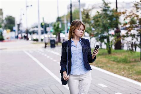 Young Woman Using Mobile Phone Stock Image Image Of Beautiful Smart
