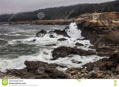 Pacific Ocean And Rugged California Coast Stock Image Image Of Just