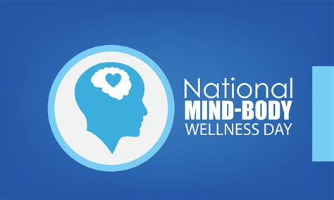 Vector Illustration Of International Mind Body Wellness Day Simple And
