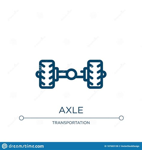 Axle Icon Linear Vector Illustration From Car Service Collection
