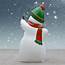 Snowman With Broom Touque & Scarf  64in