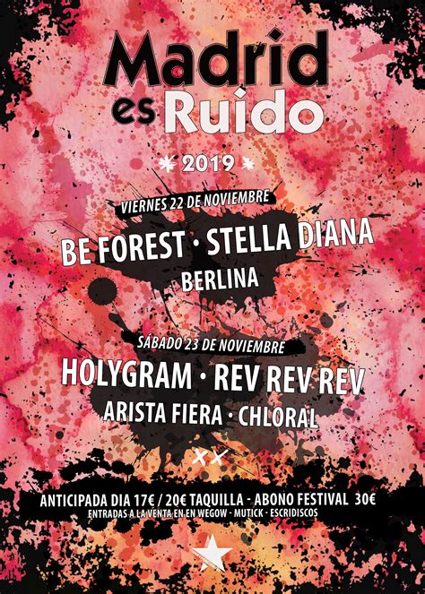 MADRID ES RUIDO 2019, que se celebra en noviembre, presenta su cartel final - https://www ...