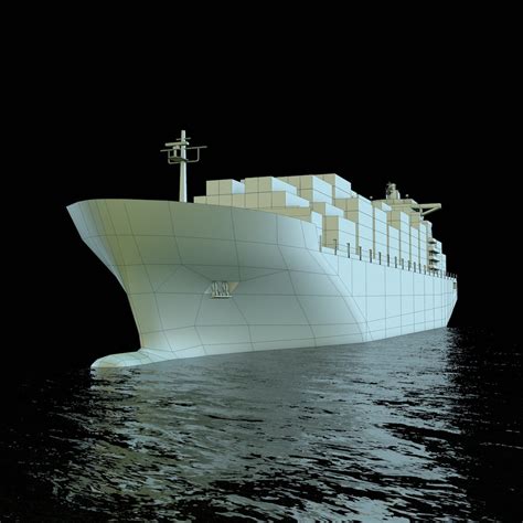 Cargo Ship Hanjin D Model Turbosquid