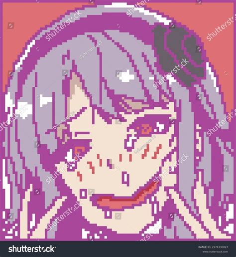Ahegao Anime Face Pixel Art 1 Stock Vector (Royalty Free) 2274330027