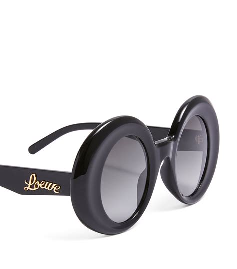 Loewe Black Oversized Round Sunglasses Harrods Uk