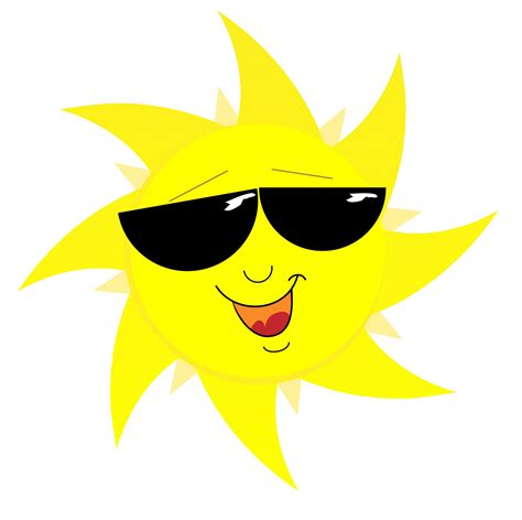 Cartoon Sun With Sunglasses Clipart Best