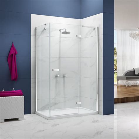 Merlyn Ionic Essence Frameless Hinge And Inline Door With Side Panel Mm A KF Shower