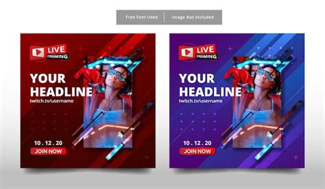 Premium Vector Banner Live Streaming Template