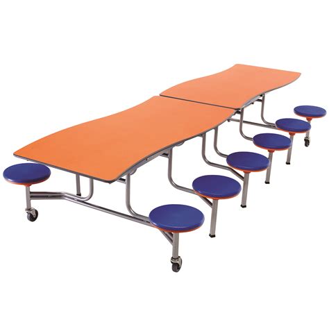 Mobile Stool Swerve Cafeteria Table 12 Stools Schoolsin