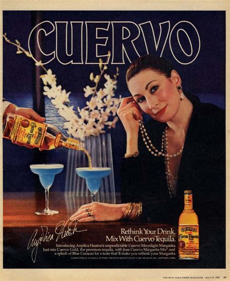 Angelica Huston For Cuervo Especial Tequila Ad NYT
