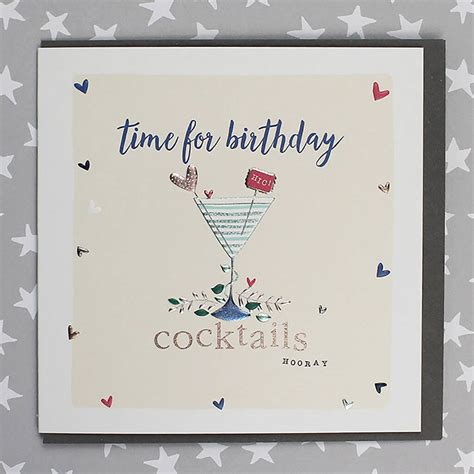 time for birthday cocktails card by molly mae