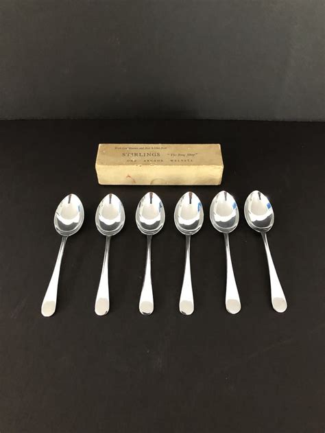 Vintage Spoon Set Boxed Chrome Plate Nickel Silver Set Etsy Chrome Plating Vintage Spoons