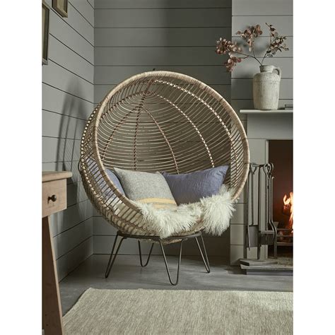 Round Rattan Cocoon Chair By Cox And Cox