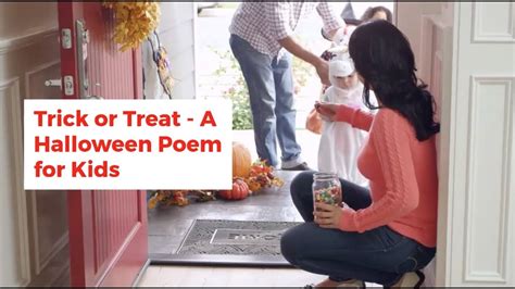 Trick Or Treat A Halloween Poem For Kids Youtube