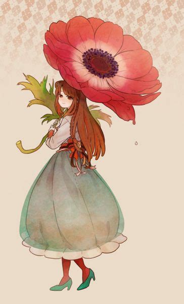 Flower Girl Anime Art Girl Anime Drawings Anime Drawings Tutorials