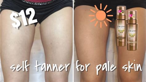 The Best Self Tanner For Pale Fair Skin Jergens Instant Sun Youtube