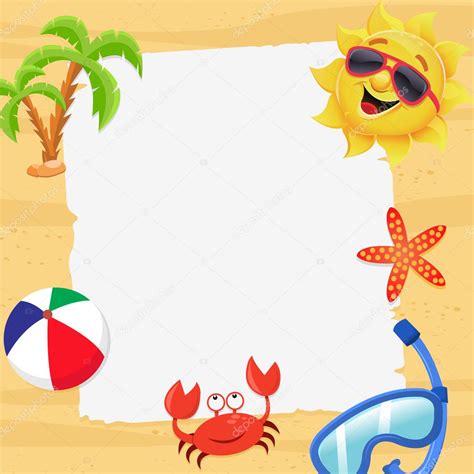 Cute Summer Template Illustration Stock Vector Image By ©pinarince