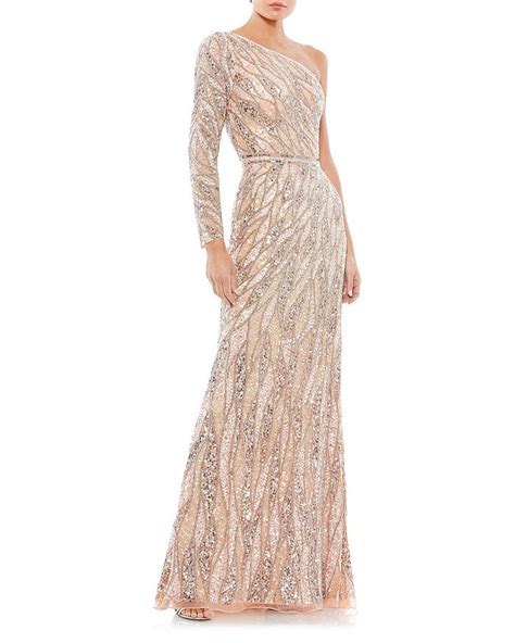 Mac Duggal One Shoulder Sequin Gown Bloomingdales