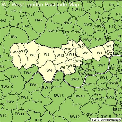 West London Postcode Area And District Maps In Editable Format