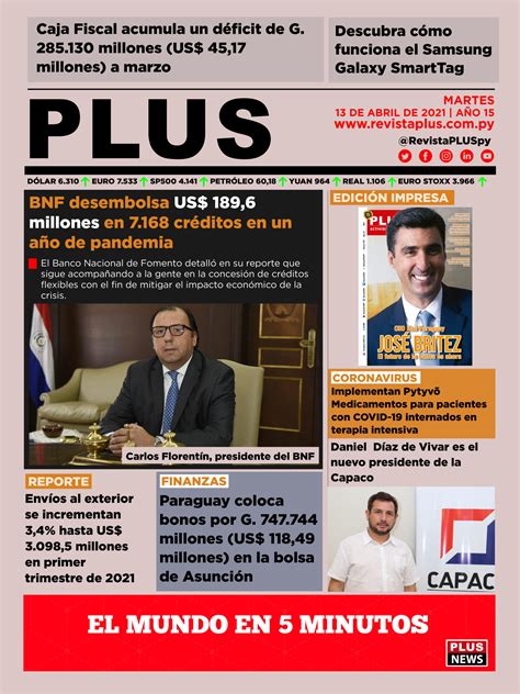 Portada Plus Martes 13 De Abril De 2021 Revista Plus