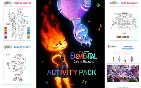 Elemental Activity Pack Coloring Pages And More Pixar Post