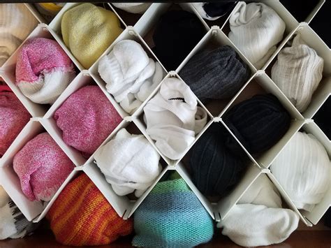Place the organizer in the drawer and fill it with the socks you kept. How to Make Your Sock Drawer Amazing in 10 Minutes or Less | Simplify Experts
