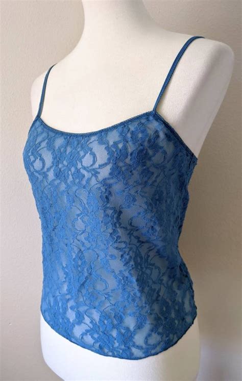 Blue Sheer Top Top Camisole Something Blue Etsy