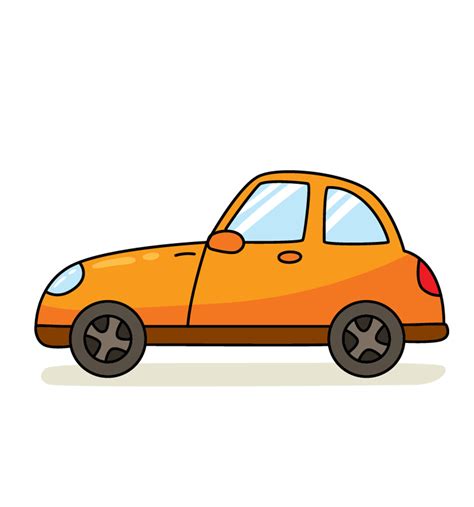 Cartoon Graphic Design Orange Cartoon Car Material Png Download 994