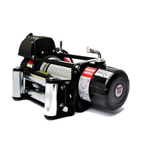 dk2 spartan series 9 500 lb capacity 12 volt electric winch with 82 ft steel cable 9500 the