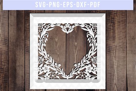 Wedding Card Cover SVG Cut File, Wedding Papercut, DXF, PDF