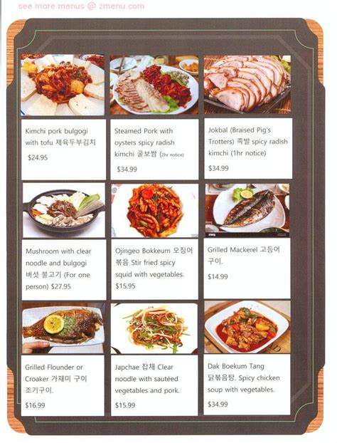 Carta De Busan Korean Restaurant Enterprise
