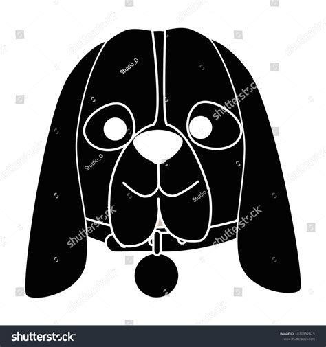 Cute Dog Breed Head Character Stock Vector Royalty Free 1070632325