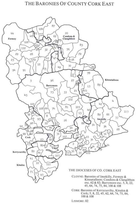 Map of Cork County Baronies